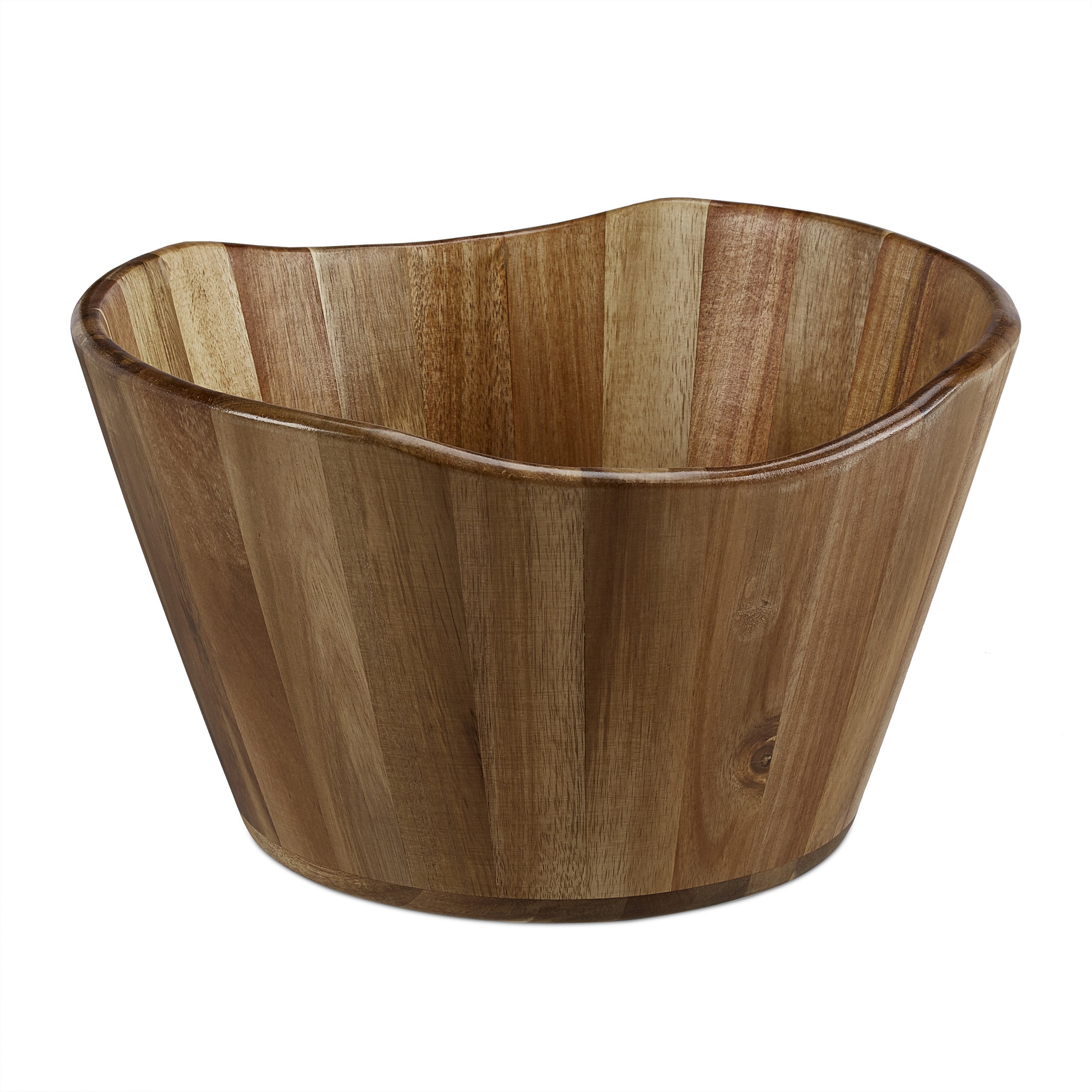Saladier Rustique En Bois D'olivier - 28 Cm - Fait Main - Marron