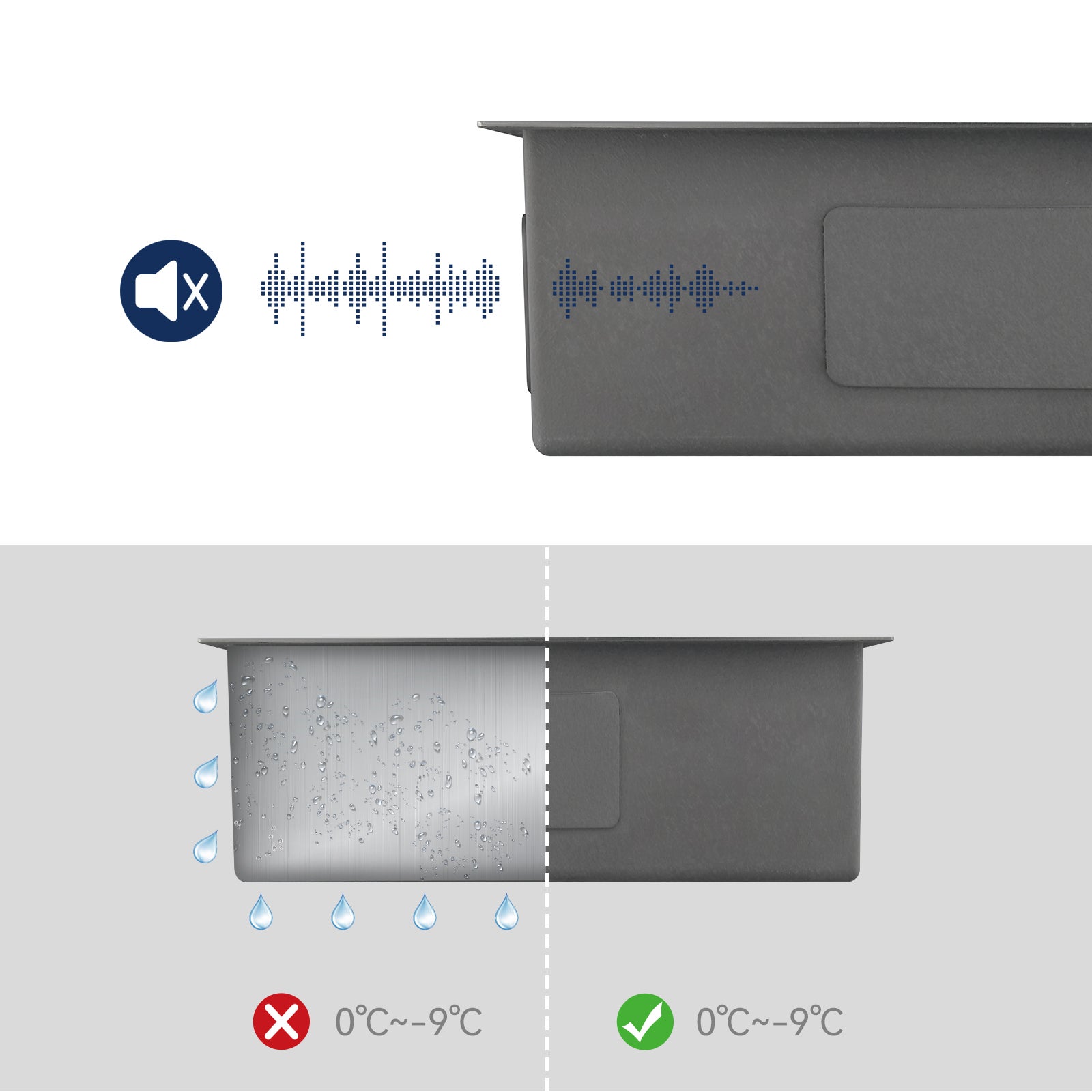 Évier Cuisine 1 Bac 55x45CM Évier à encastrer avec Distributeur Savon,Siphon/Trop-Plein Évier Inox Brossé pour Table à partir de 60 cm,EU Modèle - 3