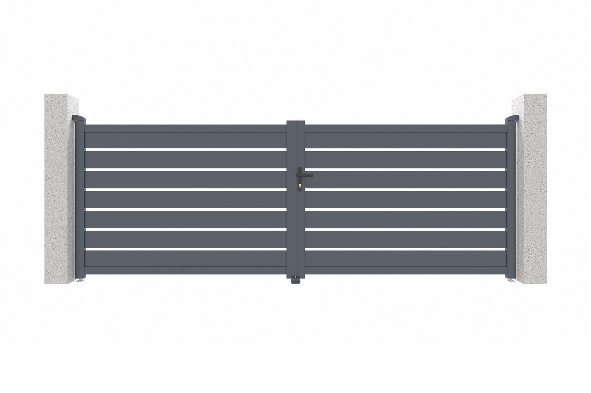 Portail battant 4m VOGEL H.140cm aluminium gris - 3