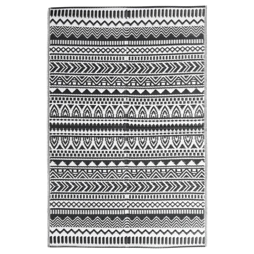 Tapis d'extérieur ARAKIL Noir 160x230 cm PP vidaXL - 2