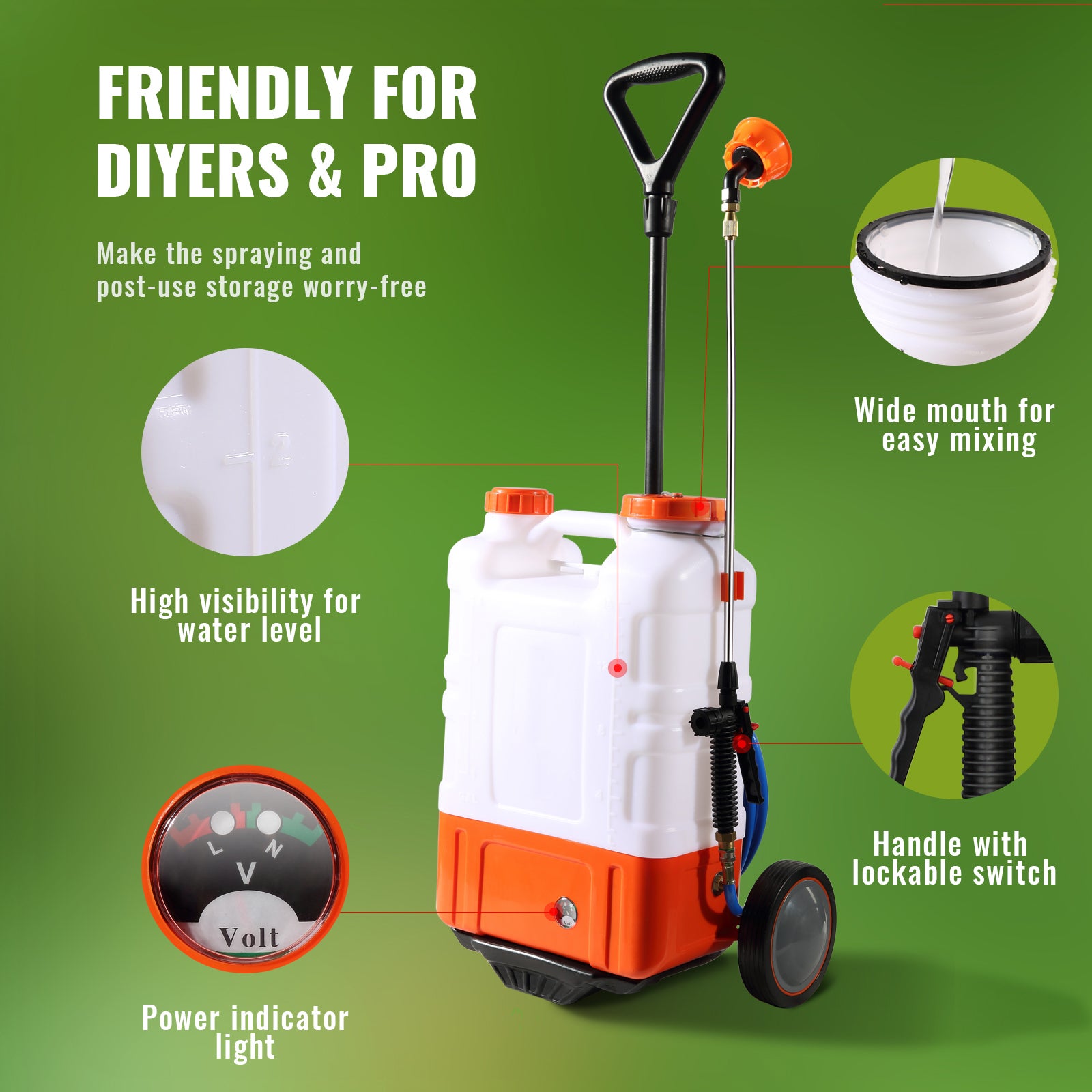 Pulvérisateur à dos SucceBuy 15 L pour jardinage, 0‑94 PSI, pulvérisation facile, confort maximal pour un usage prolongé - 8