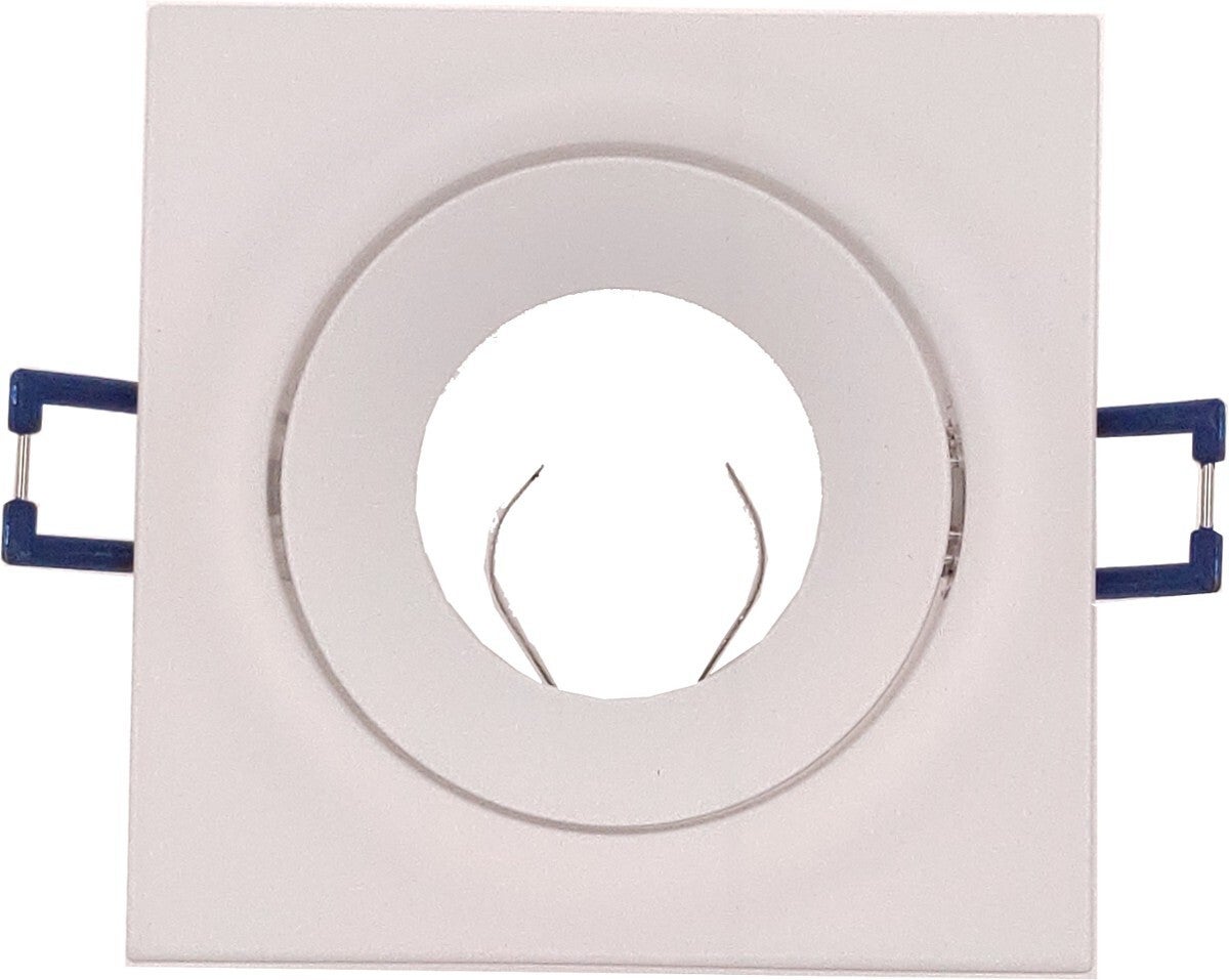 Oprawa sufitowa wpuszczana oczko Cygnus biała 1xGU10x50W kwadratowa ruchoma IP20 wym: 2,8 x 9 x 9 cm aluminium IdeaLED