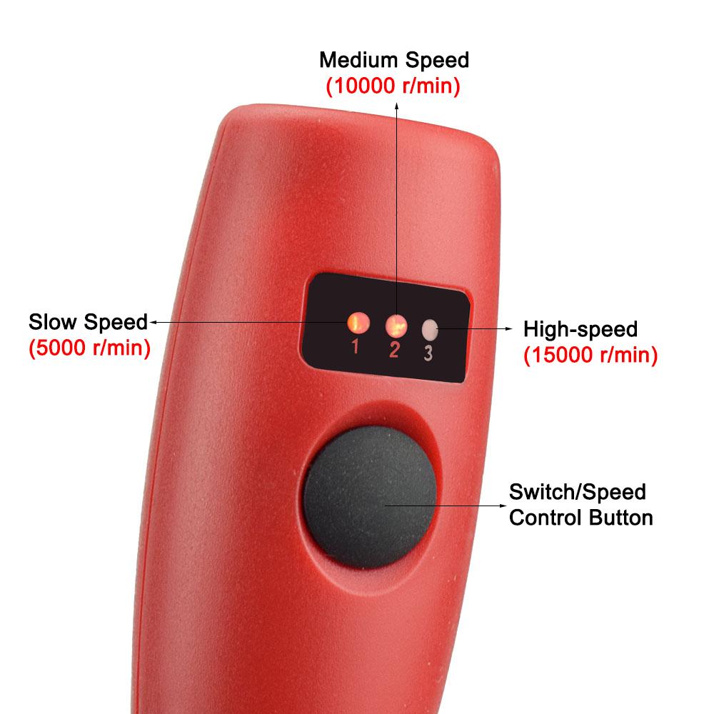 Mini perceuse électrique multifonction USB 10W, outil rotatif 3 vitesses avec 25 accessoires pour polissage, gravure, perçage, ponçage - 5