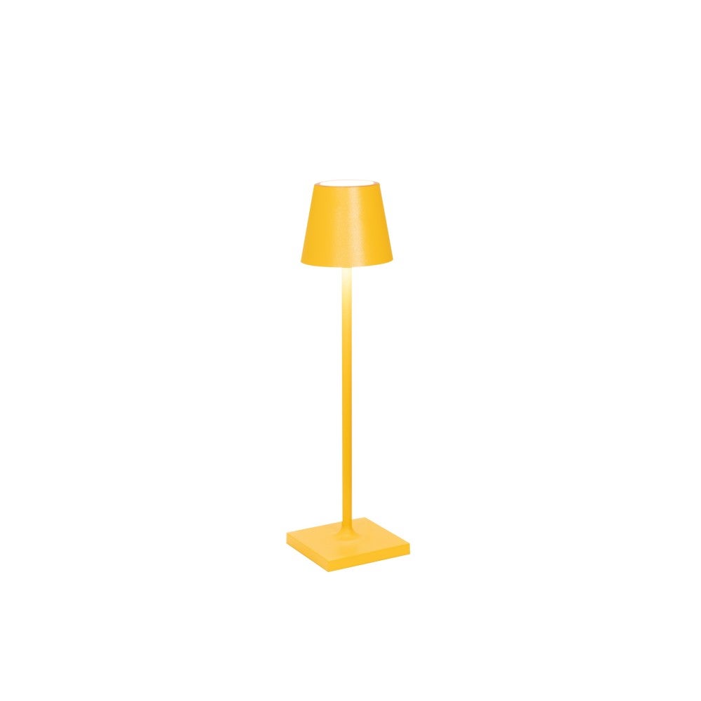 Zdjęcia - Żyrandol / lampa Zafferano  Poldina Pro Micro Ochre Lampa stołowa LED z akumulatorem i funkcją ściemniania - 1,8 W 2200-2700-3000 K 