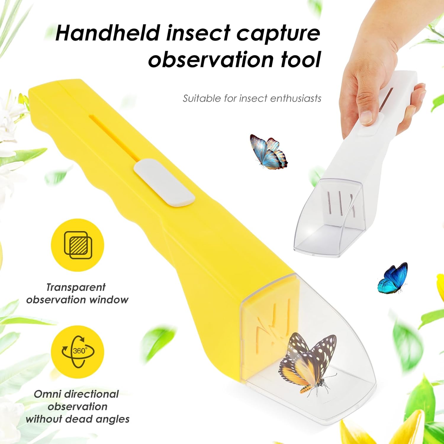 Lot de 2 attrape-insectes pour enfants, outil de capture d'insectes à ...