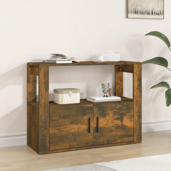 VIDAXL - Credenza Rovere Fumo 69,5x34x180 Cm In Legno Multistrato VIDAXL - Credenza Rovere Fumo 69,5x34x180 Cm In Legno Multistrato