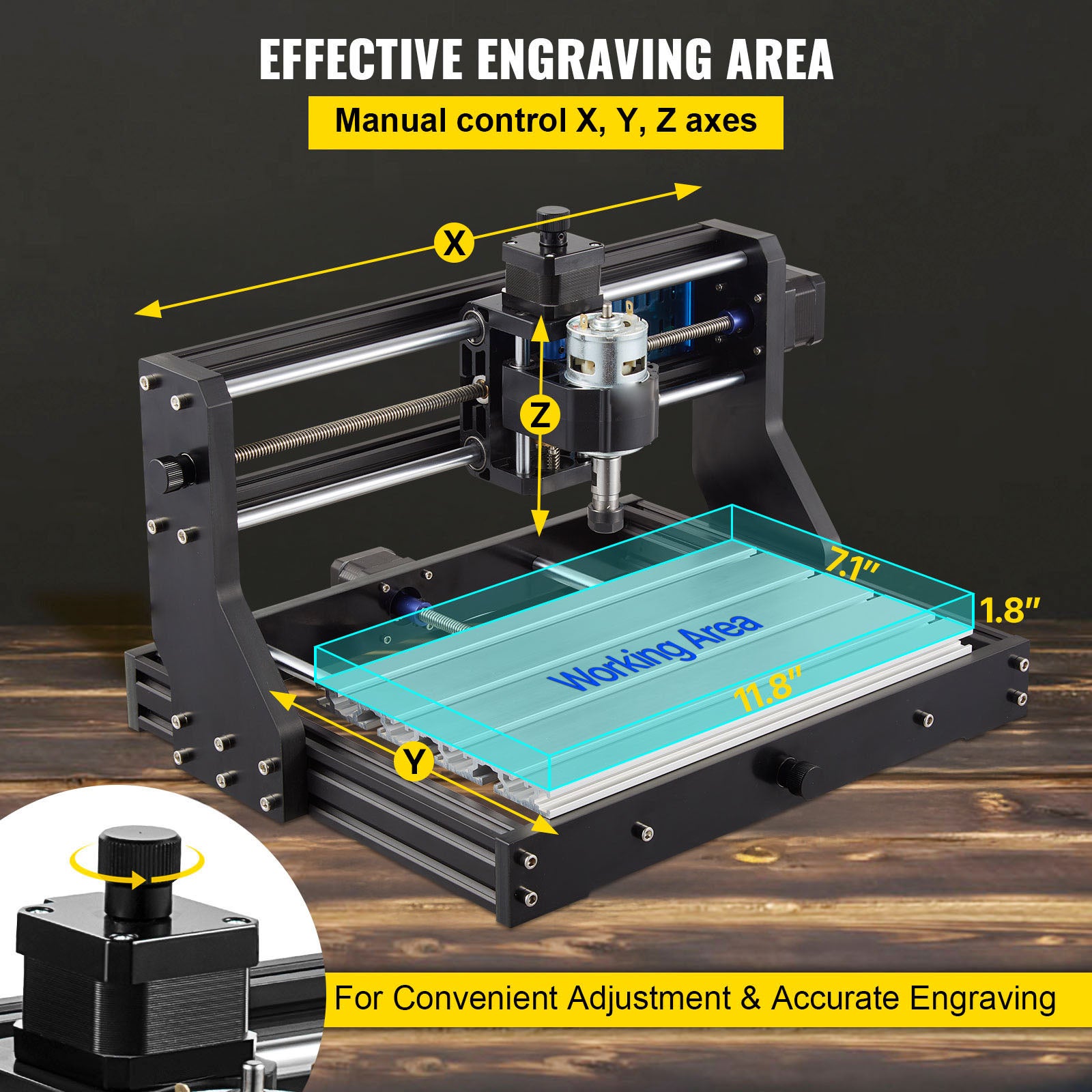 Máquina CNC SucceBuy 3018 Pro 300x180x45mm Mini gravador Controle GRBL com controlador offline,escultura 3 eixos,fresagem plástico,acrílico - 5