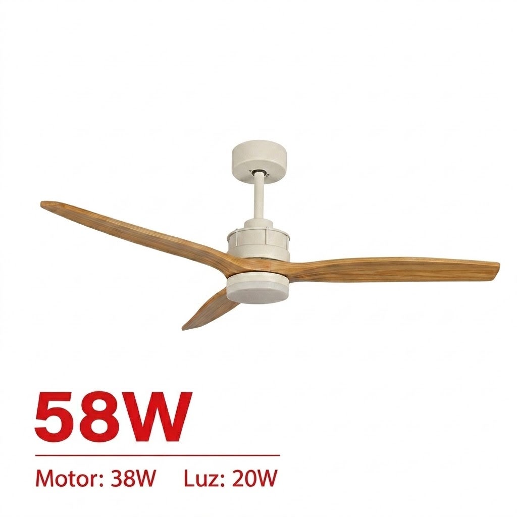 Ventilateur de plafond OstarkDom LED 132 cm avec télécommande, moteur DC silencieux, lumière CCT réglable, minuterie, été/hiver - 8