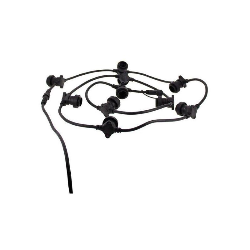 Girlanda Guinguette LED Czarna, Kompatybilna z Żarówkami E27, 5m Rozszerzalna - GRL5230VB