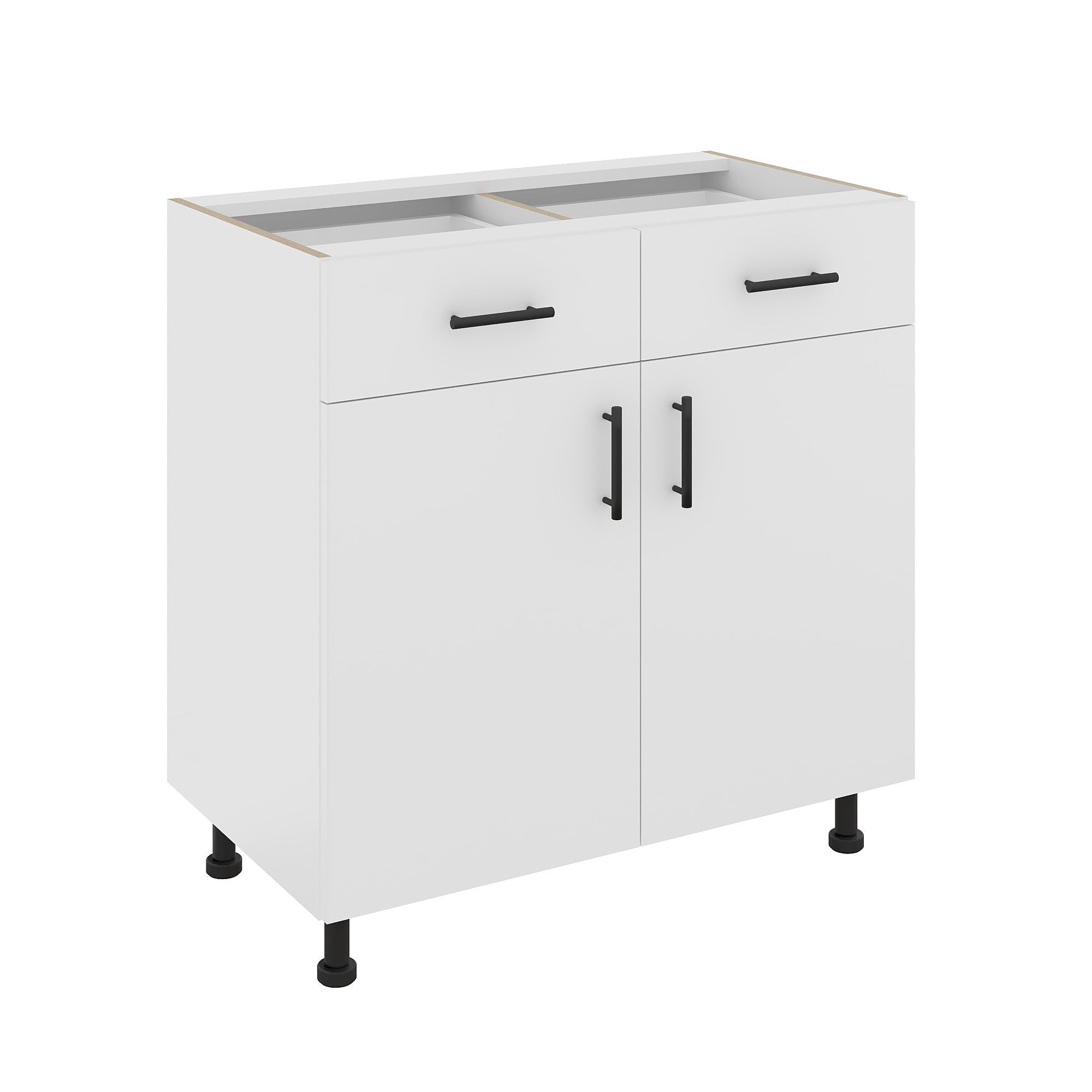 Haaus  Mueble Bajo Karo, 2 Cajones, 2 Puertas, 80 X 50 X 80 Cm Blanco , Leroy Merlin