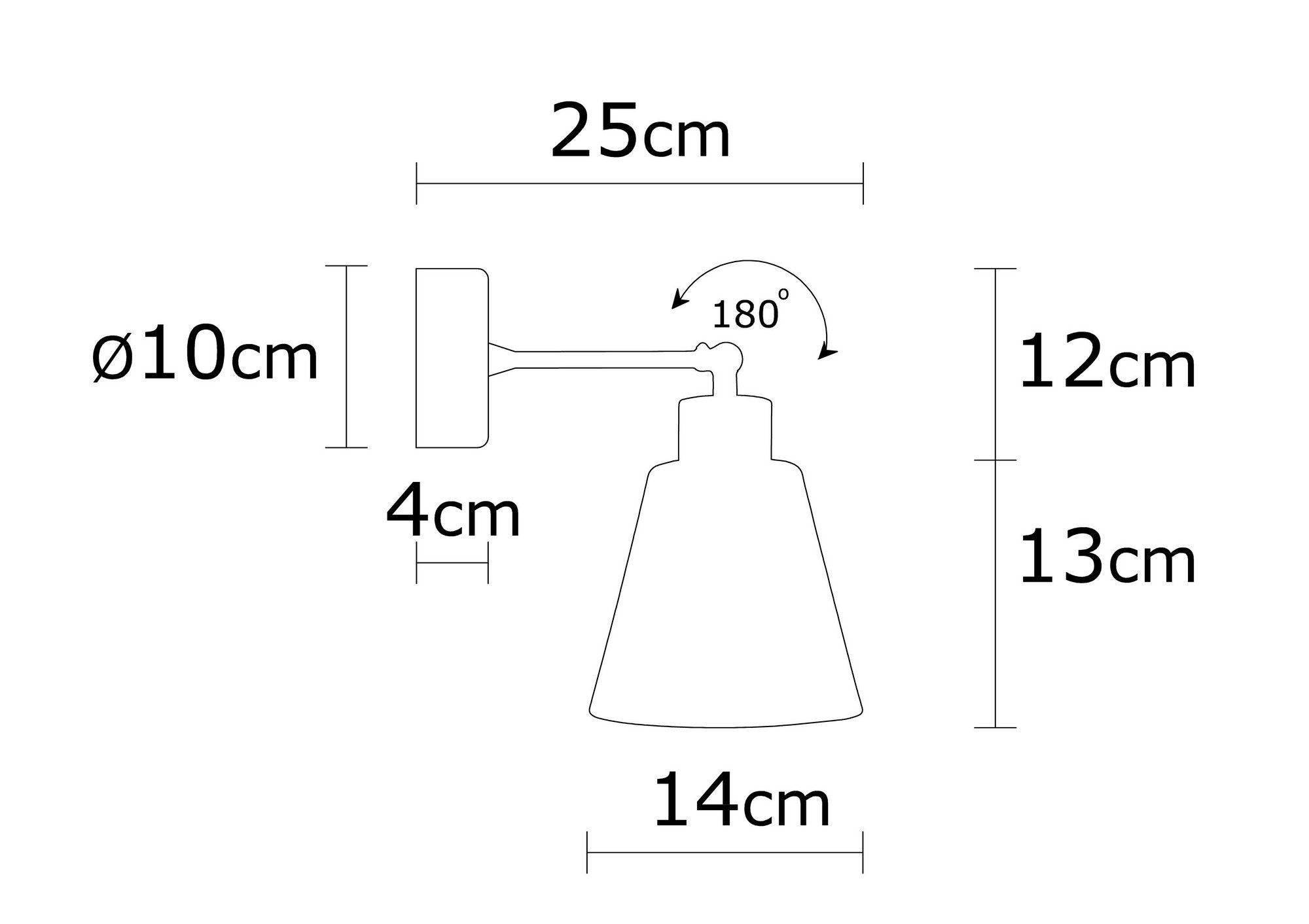 Lampa perete MANAVGAT N-612, roz auriu, metal, 14x25 cm | Leroy Merlin