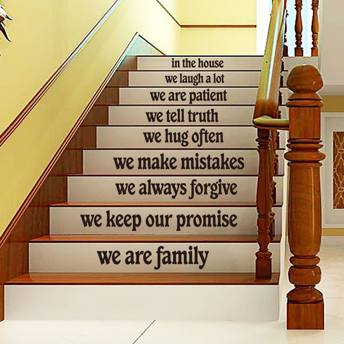 Bandes Adhésives pour Contremarches D'Escalier avec Texte Familial ...