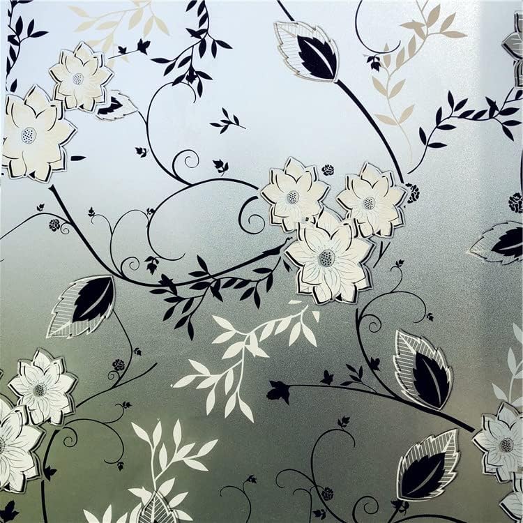 Folia Okienna Antyrefleksyjna Zaciemniająca, Kwiatowa Folia Elektrostatyczna na Szyby, 44.5x200CM
