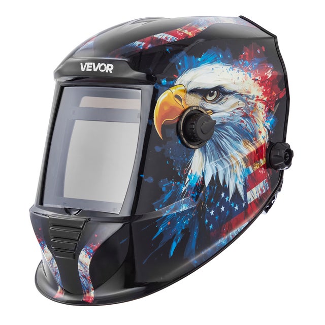 Casque de soudage VEVOR auto-obscurcissant solaire couleur réelle, 100×80 mm, 4 capteurs d’arc, DIN 4/5–9/9–13, TIG/MIG/ARC, meulage/découpe