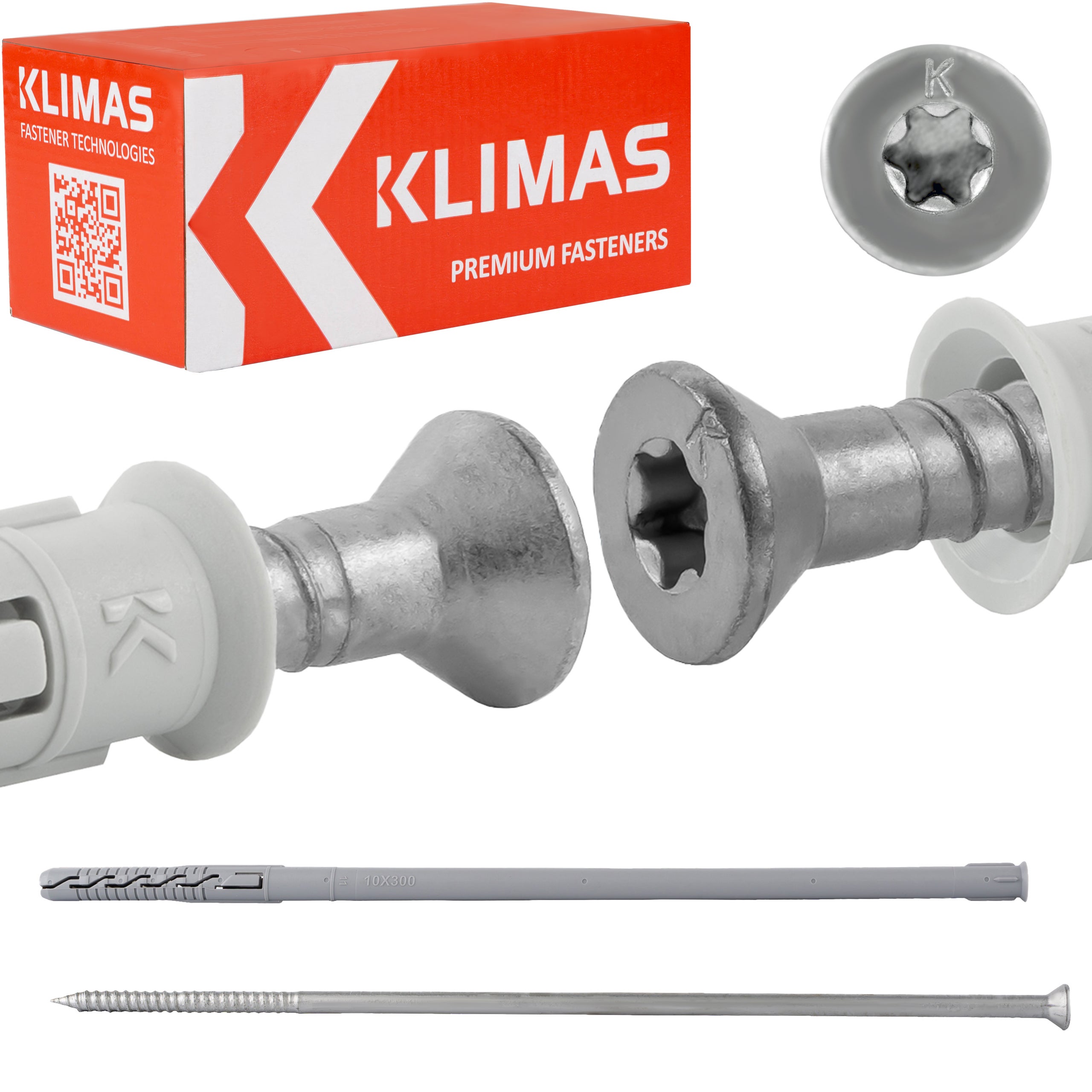 Kołki ramowe Klimas KPS-FAST 10x300 mm rozporowe 25szt