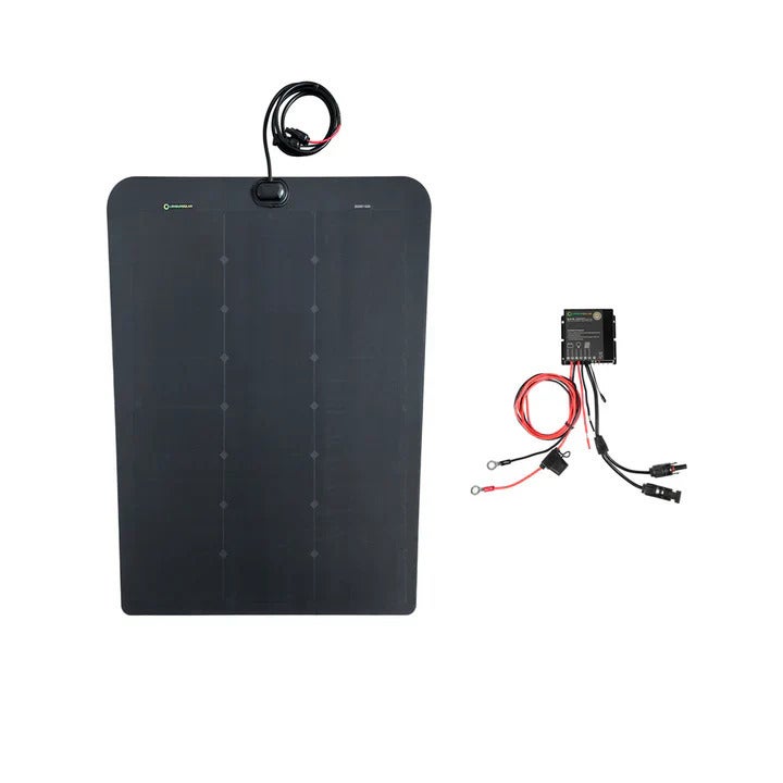 Panel solar para capó 98w 24v + controlador mppt + calcomanía de vinilo para ram 1500 de 5.ª generación (2019-presente). kit completo