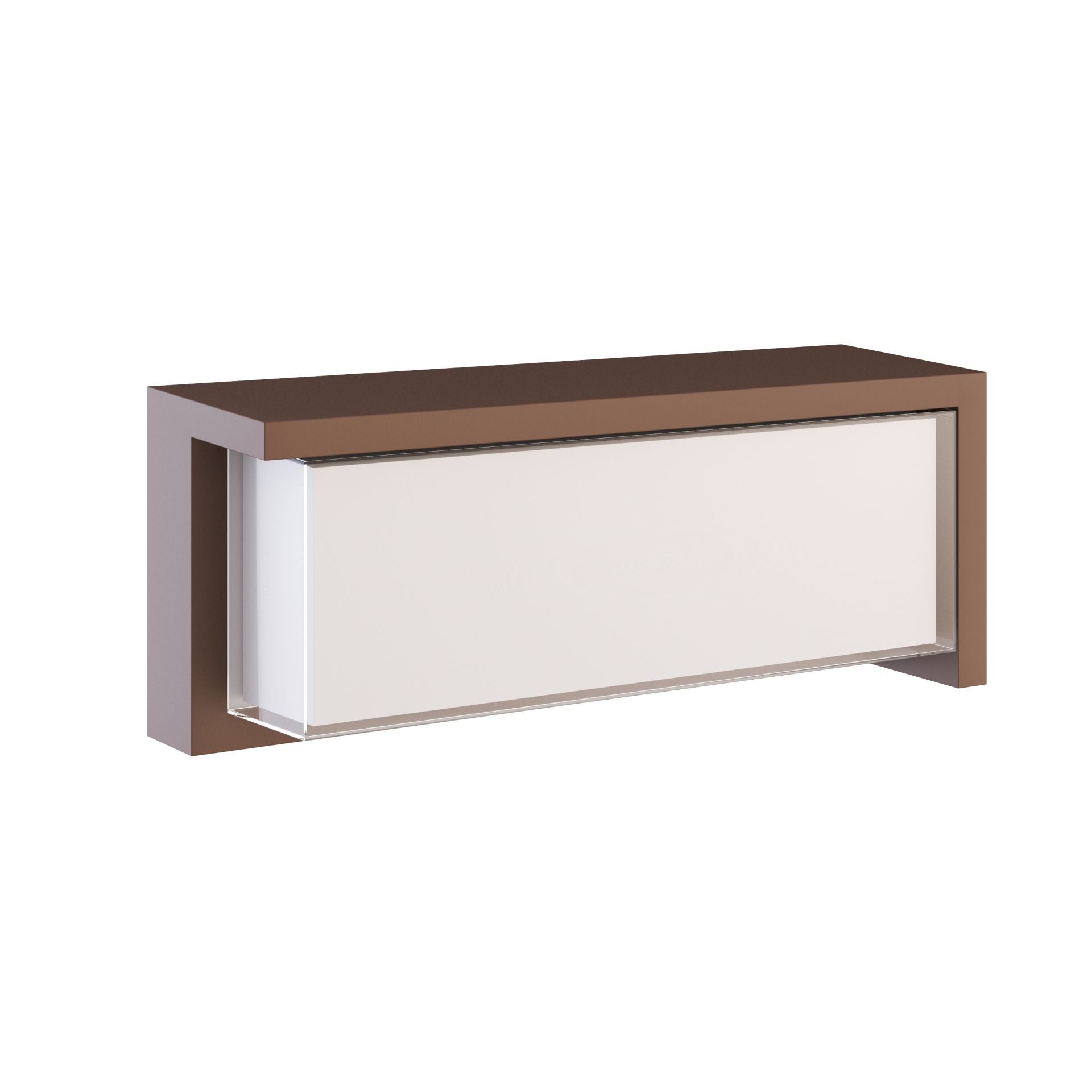 Aplica de exterior dreptunghiulară 32cm LED 24W policarbonat IP65 CCT Switch 2700K/3200K/4000K