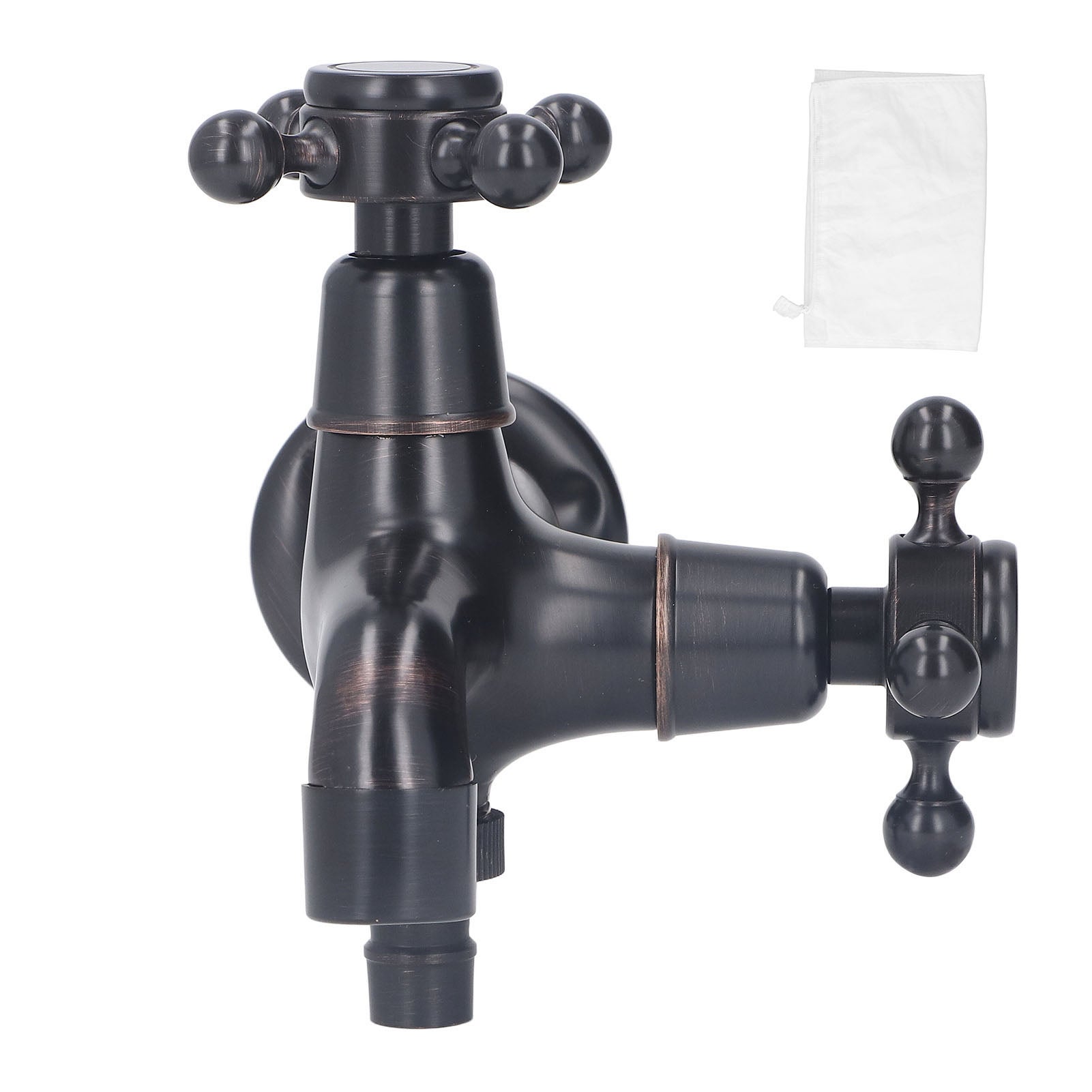 Robinet Mural Extérieur Vintage En Laiton - Robinet D'eau Froide 1/2", Finition Brossée, Pour Jardin/terrasse