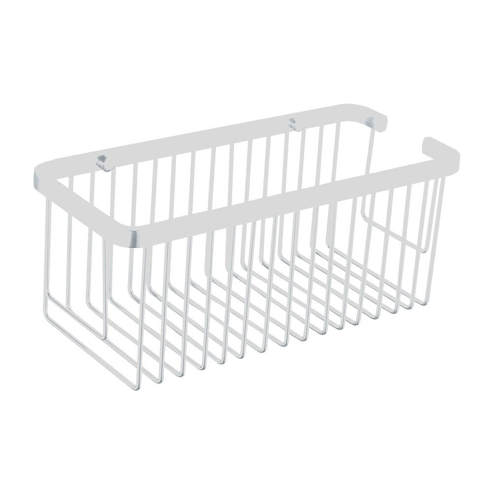 Cesta Portagel rectangular acabado blanco mate fabricado en aluminio - 4