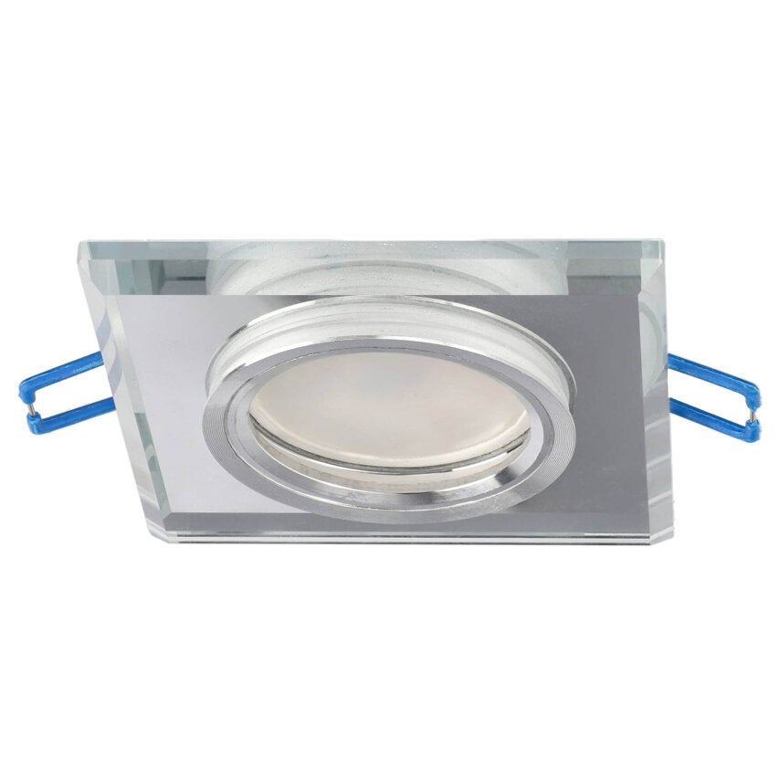Oprawa stropowa sufitowa wpuszczana Crystal Silver IP20 kwadratowa szkło srebrna EDO777130 EDO SOLUTIONS
