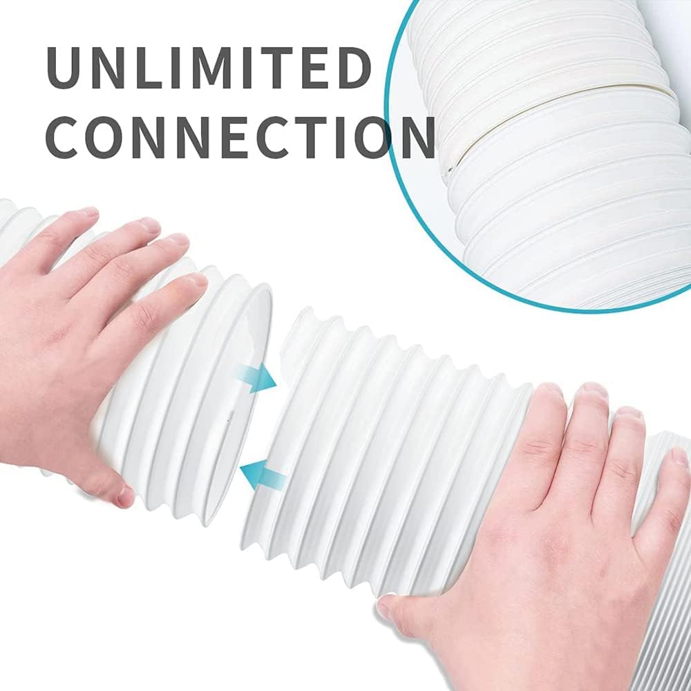 Tuyau Climatiseur Mobile 2m - Kit Tuyau d'Évacuation Universel, 15cm de Diamètre, Adapté pour Climatisation et Sèche-Linge - 4