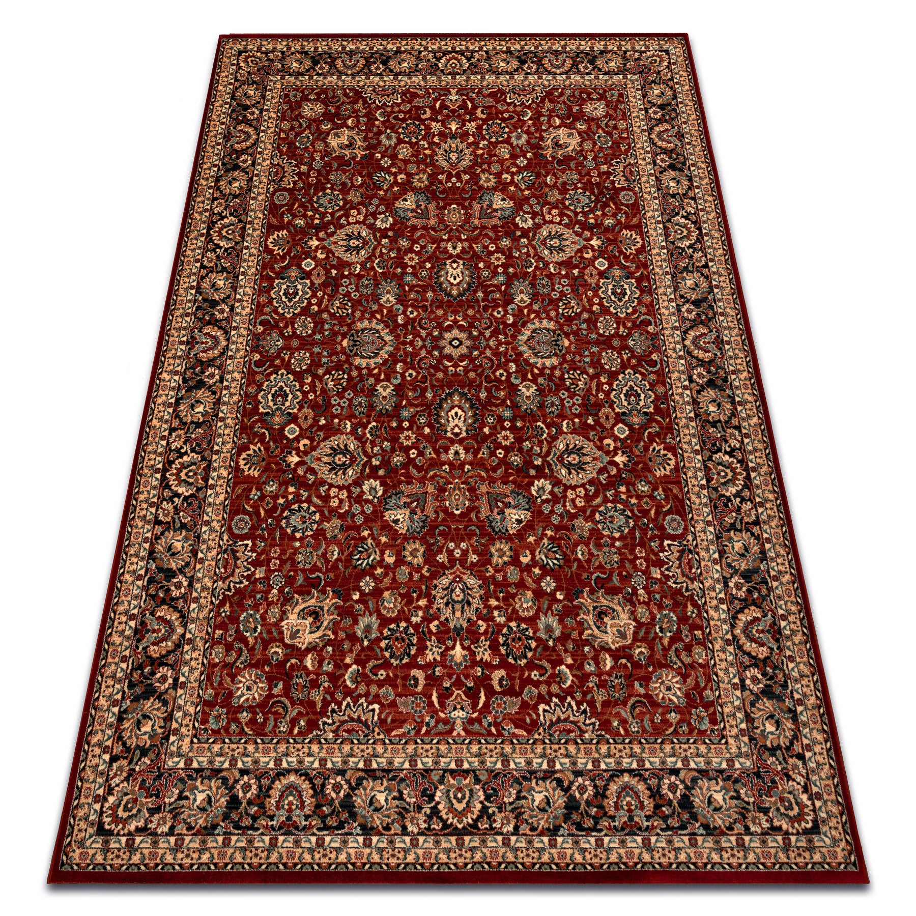 Dywan wełniany KASHQAI 4362 300 ornament bordo / czarny 67x130 cm