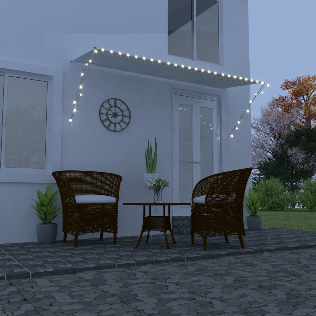 Maison exclusive - toldo retráctil con led color crema 350x150 cm