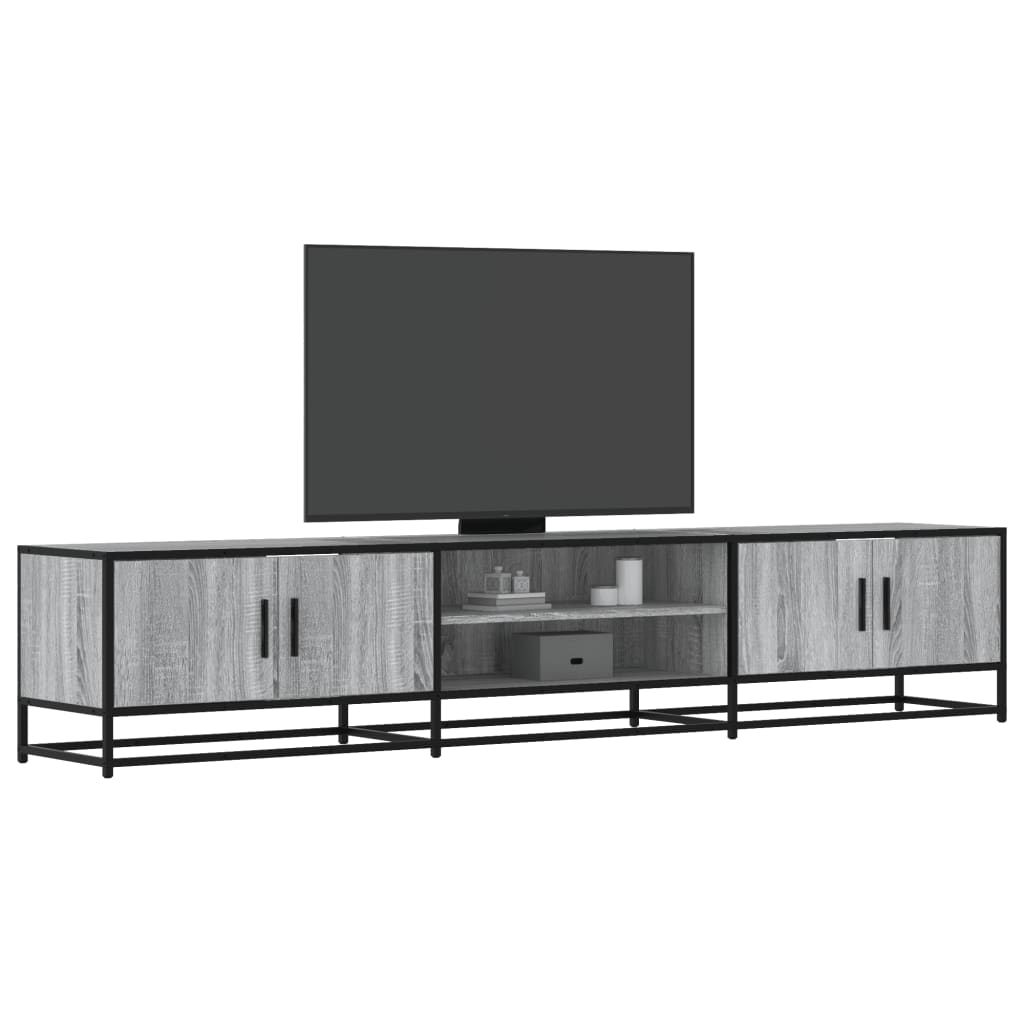 Meuble TV sonoma gris 210x35x41 cm bois d'ingénierie - COMFORTXL - 2