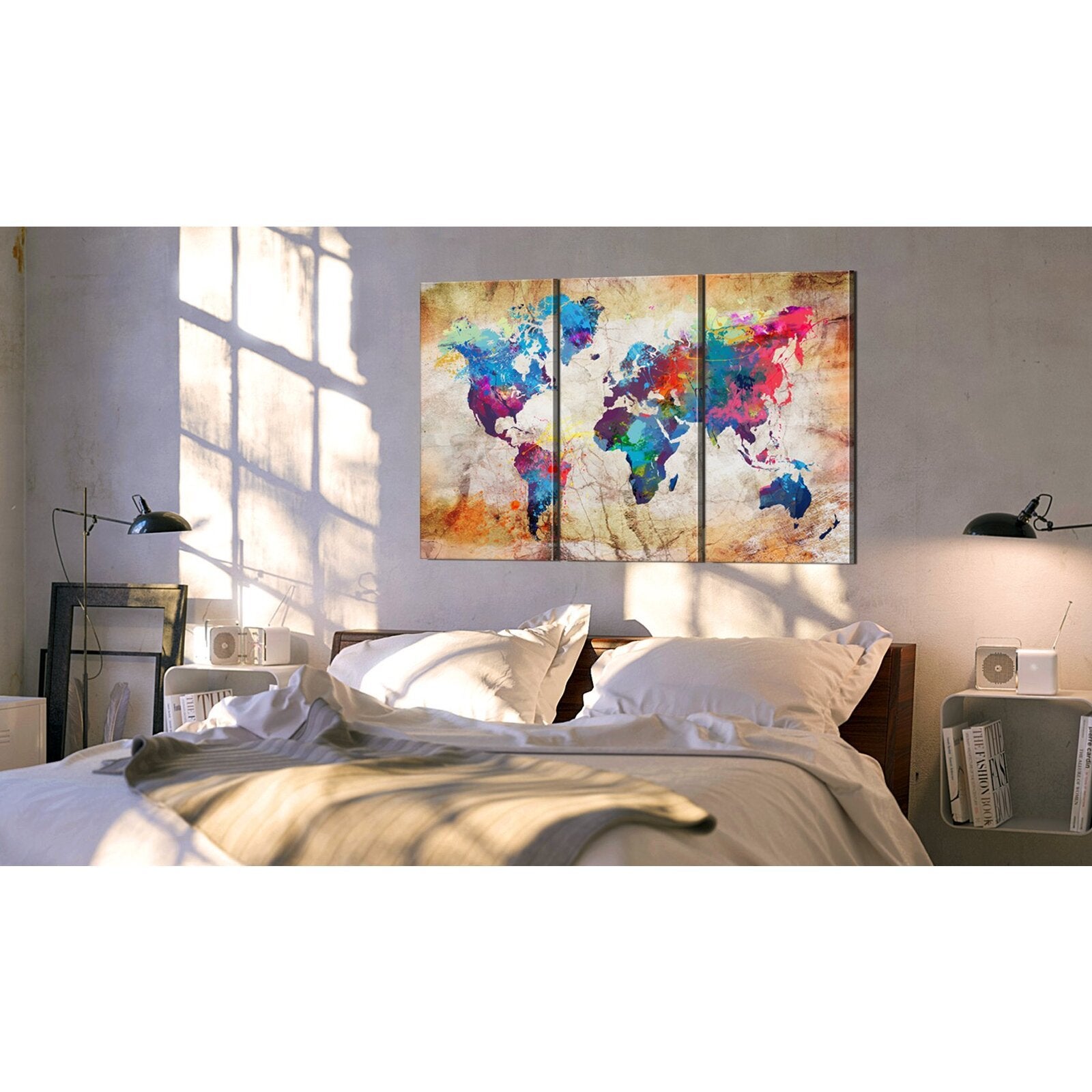 Tableau cartes de style urbain - 90 x 60 cm - 2