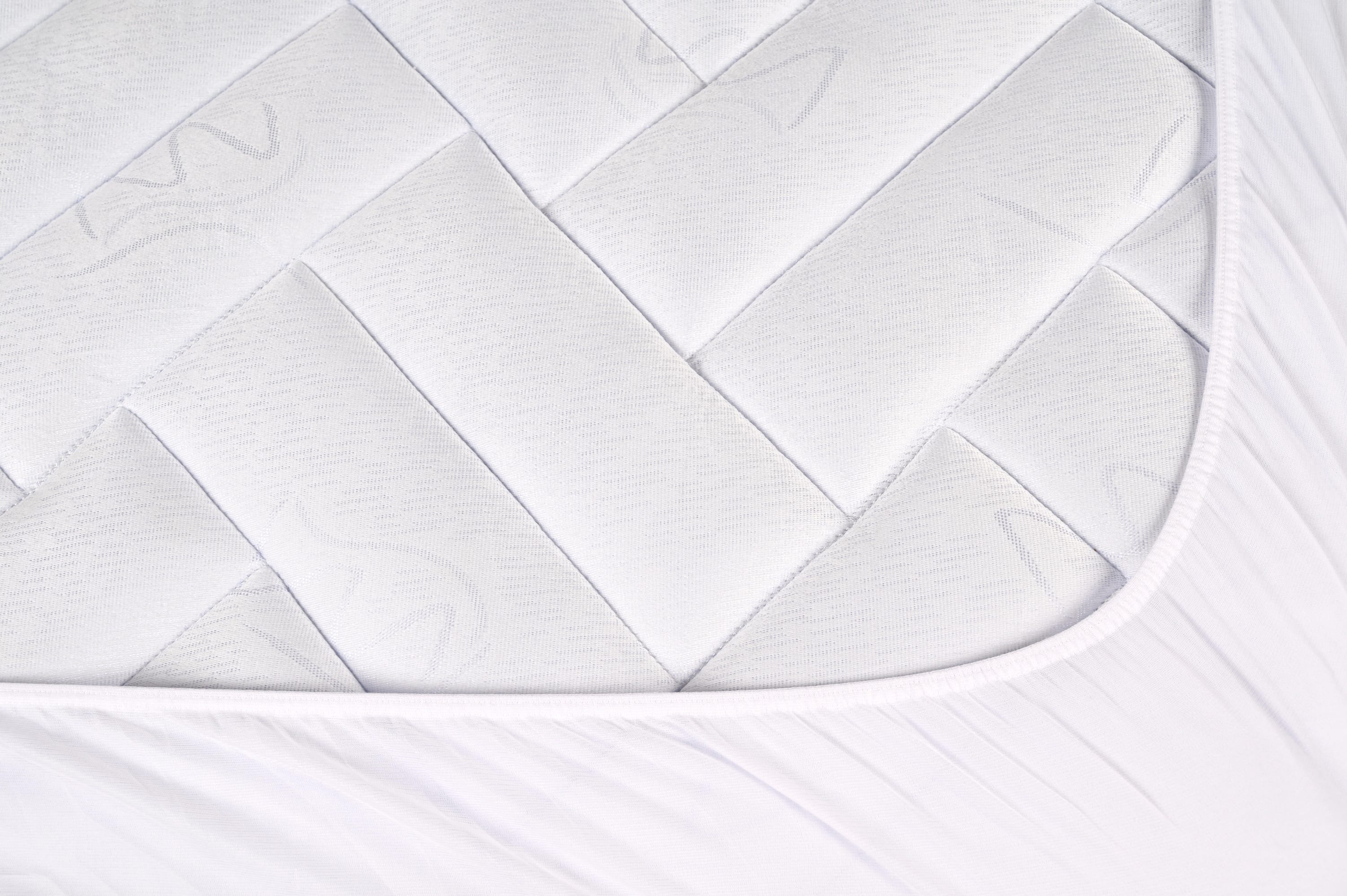 Protège-matelas Microfibre Réversible polyester blanc pour lit de 150 cm - 3