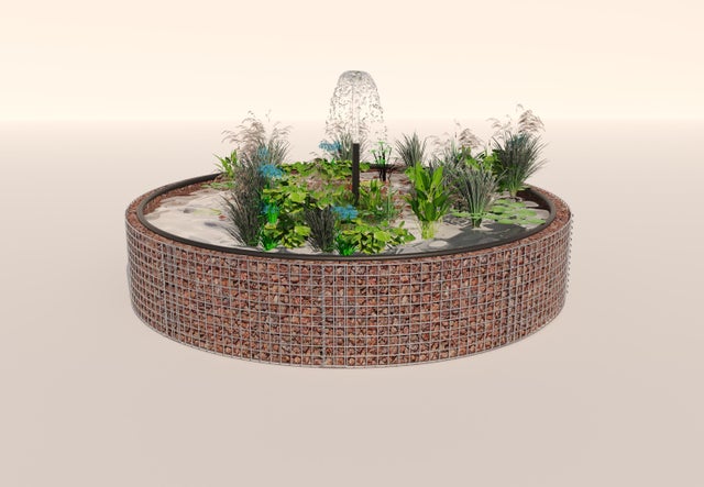Colonne Gabion Ronde Acier Galvanisé 30x150cm – Bordure Jardin, Terrasse, Design Moderne !