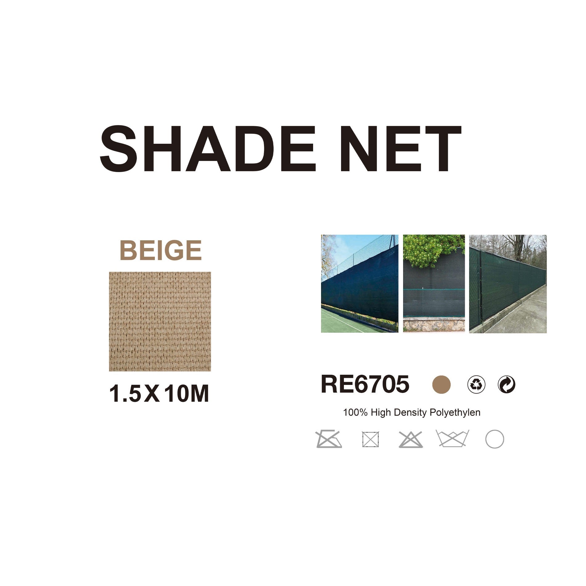 Rebecca Mobili Frangivista Telo da Balcone Frangivento Oscurante Polietilente Beige Ombra 95% - 7