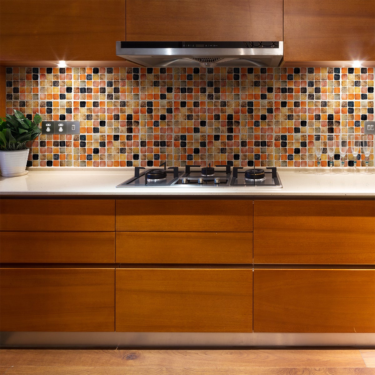 9 adesivo piastrelle azulejos ombra mosaici smerigliato - Sticker adesivo - adesivi murali - 9stickers30x30cm - 3