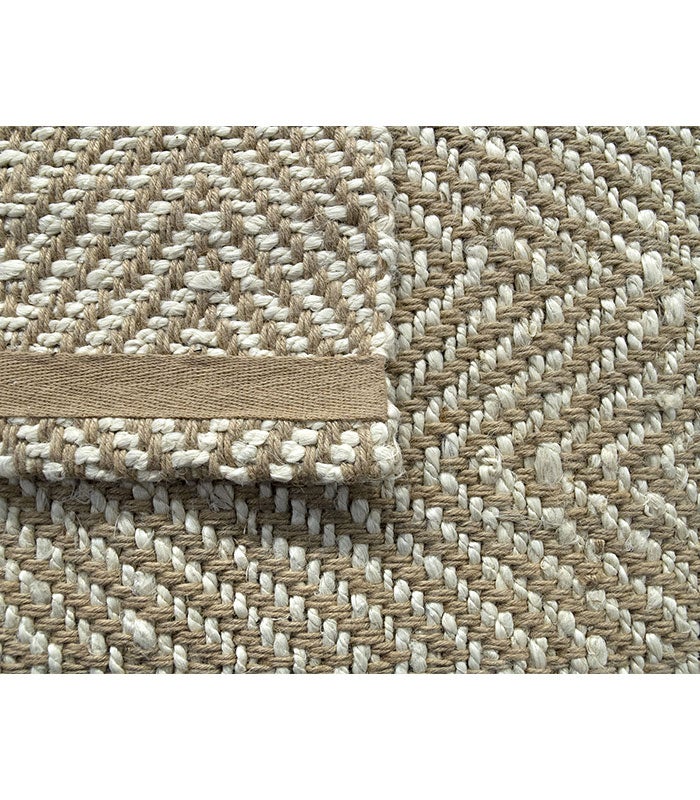 HAMID - Pack de 2 tapetes de cabeceira 110x60cm - Juta Alcazar Branco - 6