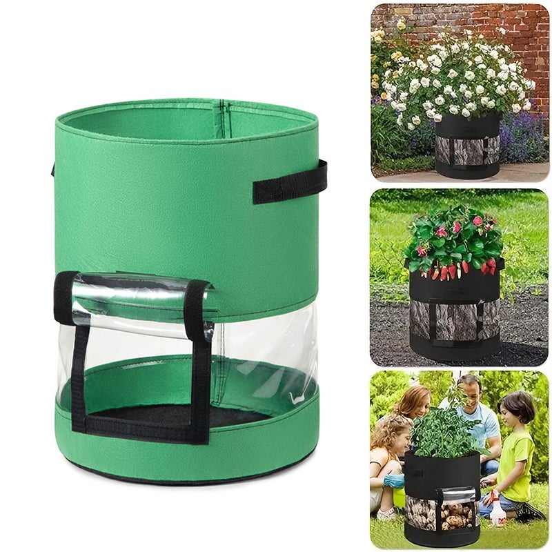 Torba do uprawy z tkaniny o pojemności 10 galonów – do ziemniaków, zielonych pomidorów, truskawek – Ogrodnictwo miejskie i balkonowe