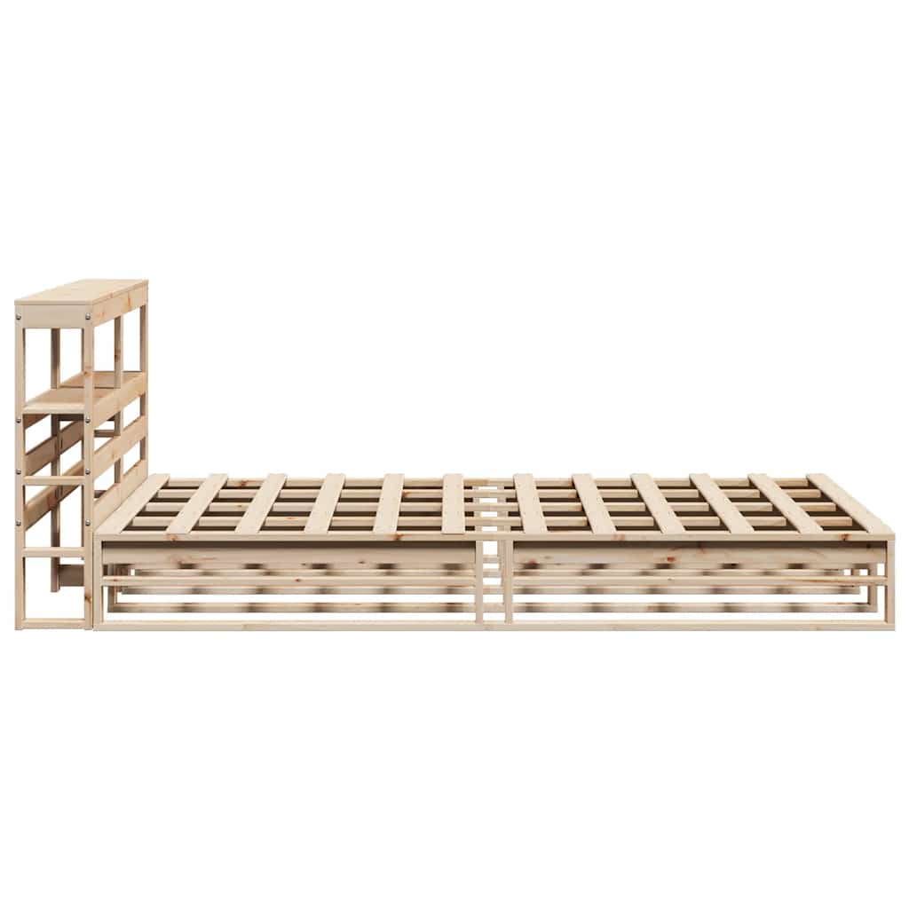 Cadre de lit sans matelas 160 x 200 cm bois massif de pin - 7
