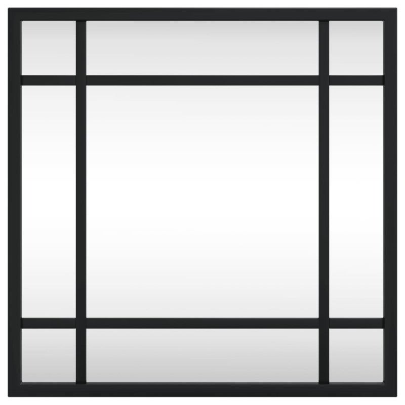 Miroir mural noir 30x30 cm carré fer - 3