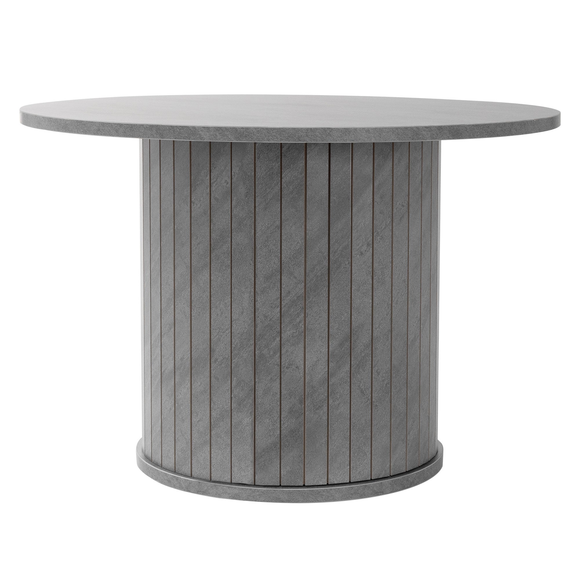 ML-Design okrągły stolik kawowy Ø60x50 cm szary betonowy wygląd nowoczesny stolik do salonu z podwyższanym blatem elegancki stolik pomocniczy - 2