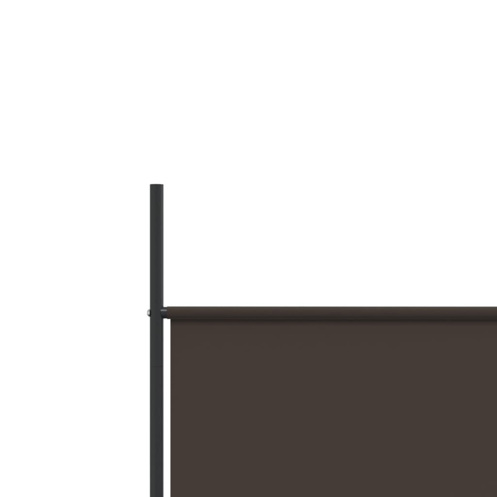 vidaXL Cloison de séparation 5 panneaux Marron 250x200 cm Tissu - 7
