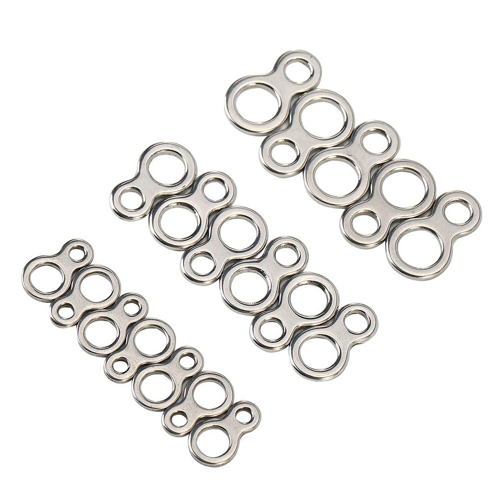 Anneaux De Pêche En Acier Inoxydable 304 - 1,8 X 7 X 10,6 Mm, Paquet De 25, Neufs