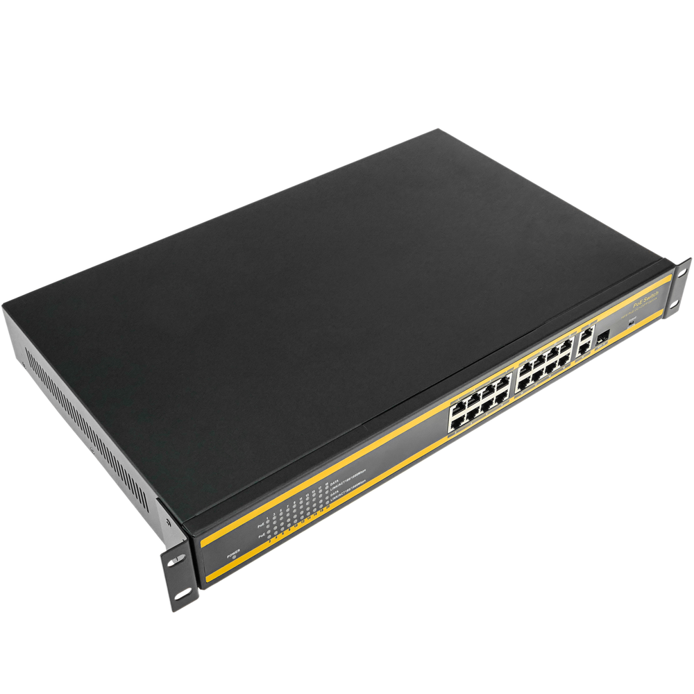 Switch PoE de red 10/100/1000 Mbps IEEE802.3af/at para rack 19