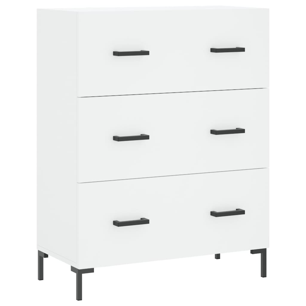 Buffet haut Blanc 69,5x34x180 cm Bois d'ingénierie - 7