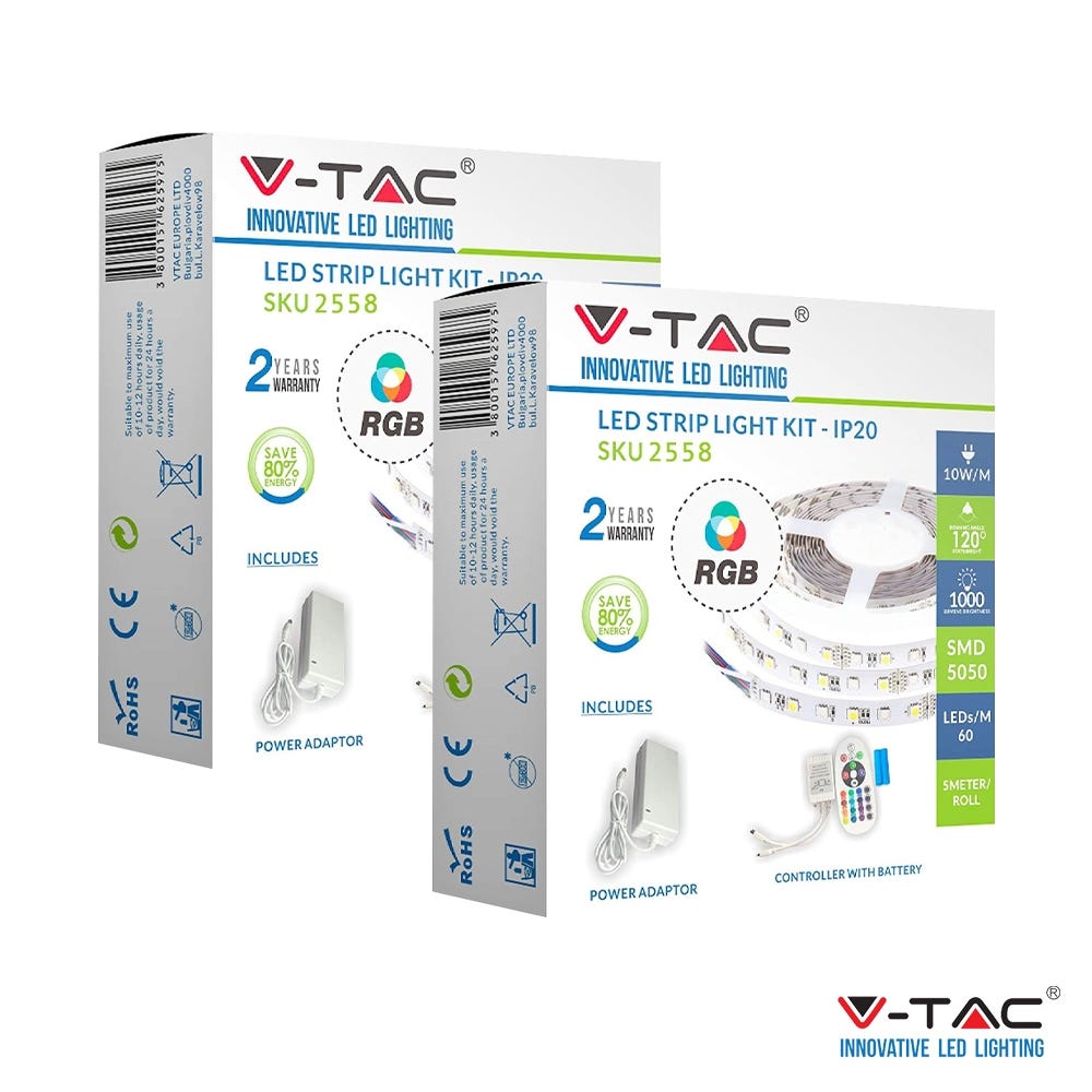 STRISCIA A LED SMD 5050 RGB IP65 5 METRI BOBINA CONTROLLO - Foto 4