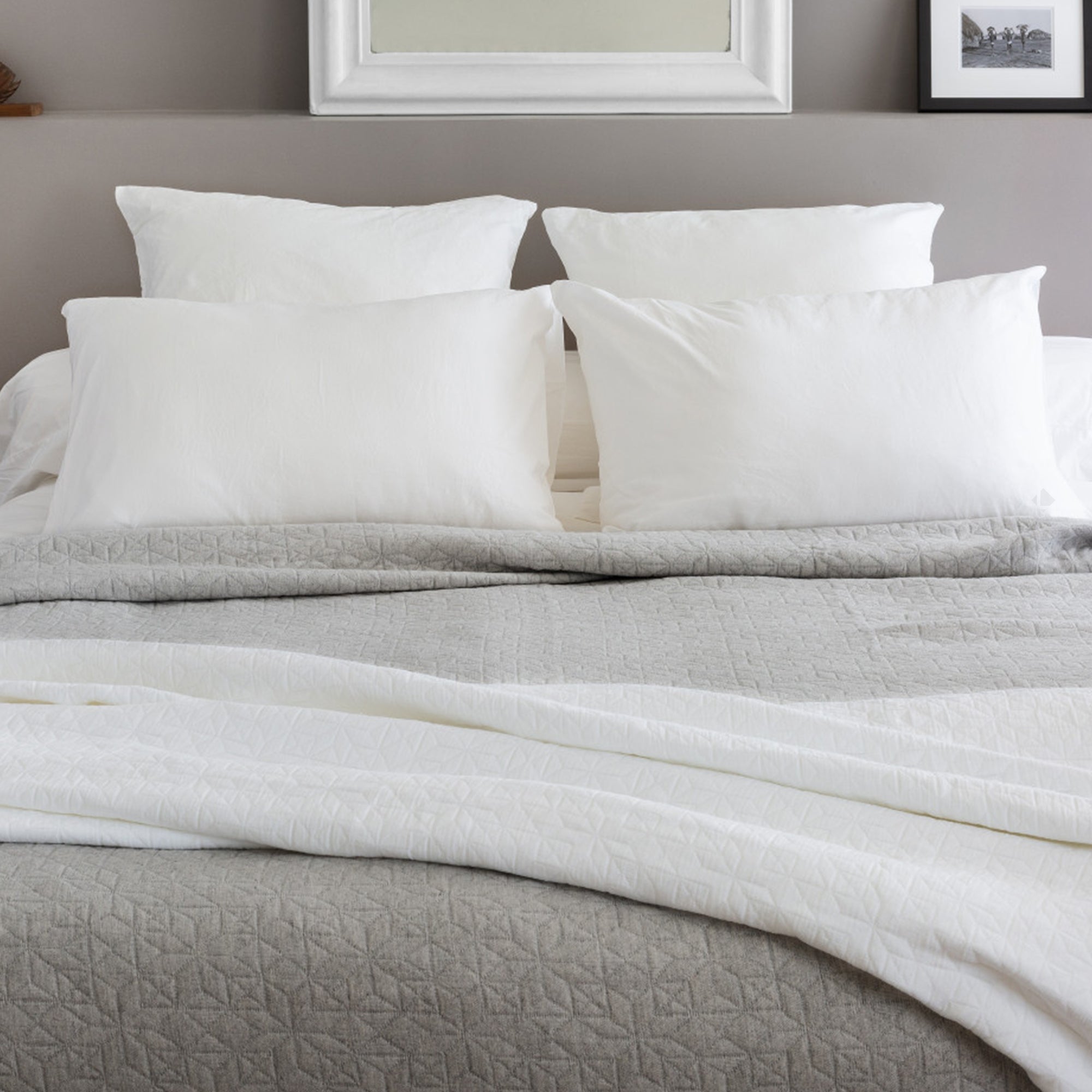 Dessus De Lit Crocheté Blanc Vintage - Fait Main 180x180 Cm - Coton