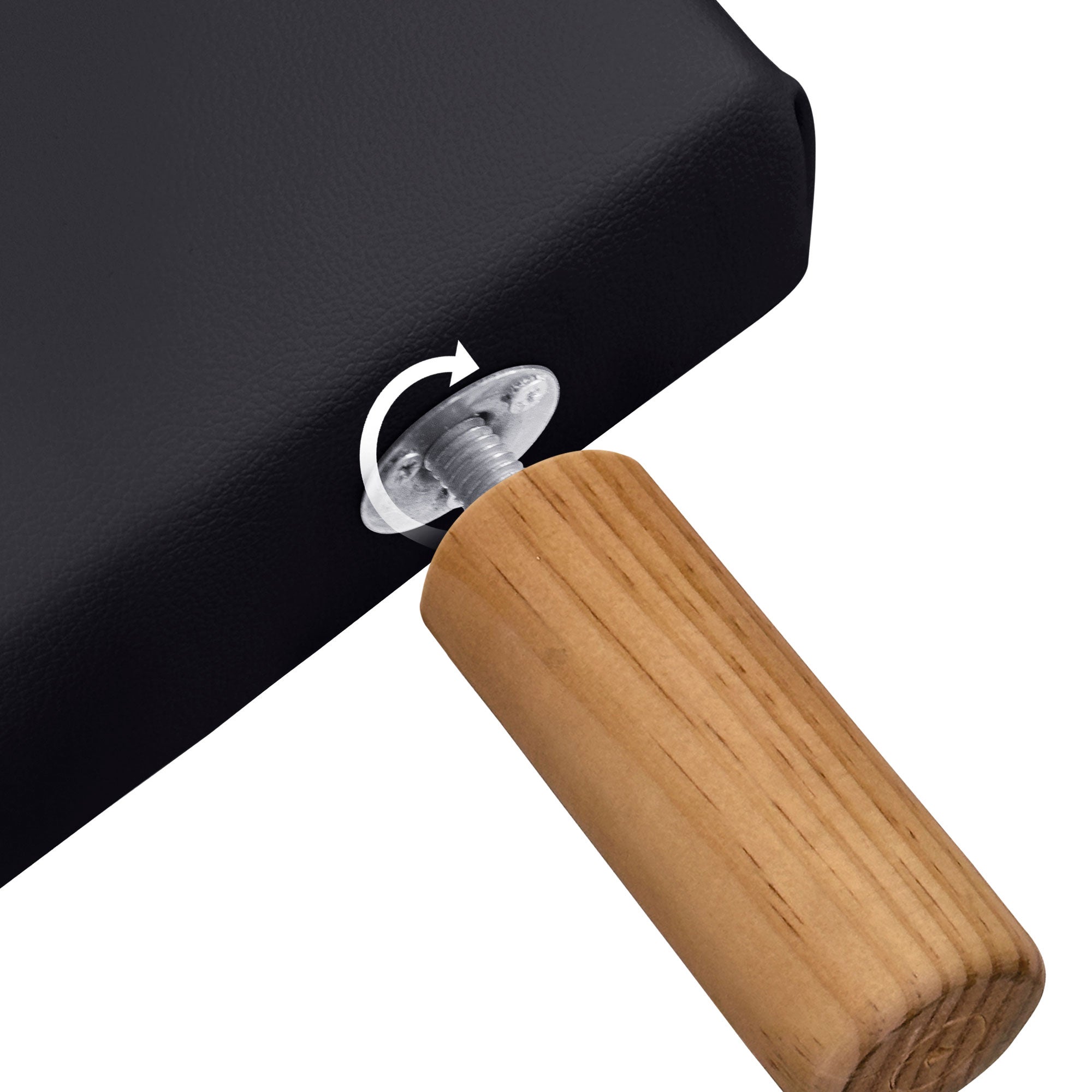 DHOME Cabecero Capitoné hasta el Suelo Cabezal 8cm tapizado Polipiel para Cama Dormitorio (150cm, Negro) - 6