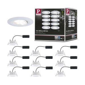 Projecteurs Spot Encastrable GU10 Set, 20 Pièces Cadre De Montage En Blanc Avec Douille