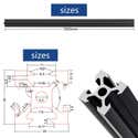 Lot De 2 Profilés Aluminium 3030 T 1000mm - Norme Européenne 30x30mm - Pour Imprimante 3D, CNC & Constructions