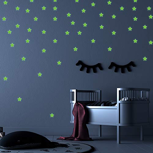 48 Adesivi di Stelle Luminose al Neon Adesivi Colorati a Stelle Vuote Ritagli di Stelle Luminose Scintillio Forniture per Feste Luminescenti Decorazioni da Appendere per Compleanno al Neon