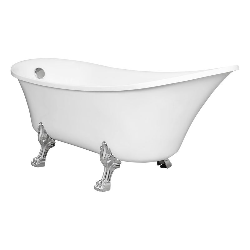 Wanna wolnostojąca Antica z akcesoriami w kolorze chrom, komplet