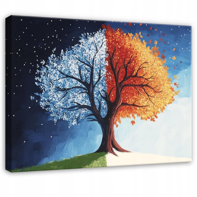 Tableau Deco abstrait arbre 100x70 cm xxl Impression sur toile décoration murale intissée pour salon chambre cuisine